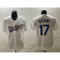 Los Angeles Dodgers #17 Shohei Ohtani White Gold JEROMEN Cool Base With Patch Stitched Jersey