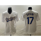 Los Angeles Dodgers #17 Shohei Ohtani White Gold JEROMEN Cool Base With Patch Stitched Jersey