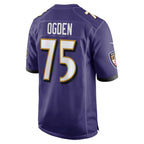 B.Ravens #75 Jonathan Ogden Purple JEROMEN Retired Player Game Jersey