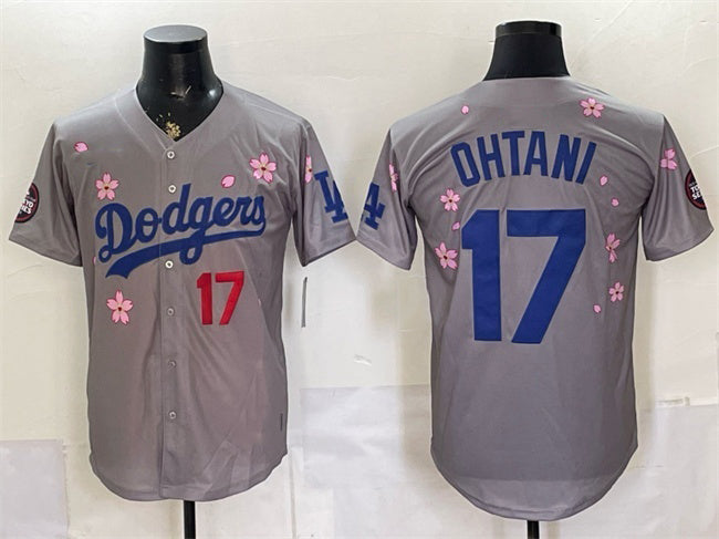 Los Angeles Dodgers #17 Shohei Ohtani Grey JEROMEN 2025 Tokyo Series Limited Stitched Jersey