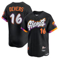 San Francisco Giants #16 Rafael Devers Black JEROMEN 2025 City Connect Limited Player Jersey
