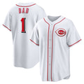 Cincinnati Reds #1 Dad White JEROMEN Home Replica Jersey