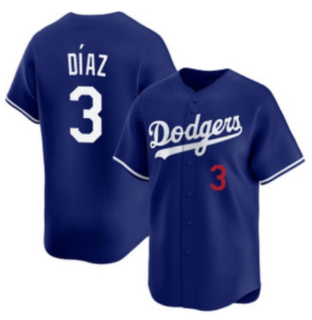 Los Angeles Dodgers #3 Edwin D¨ªaz Royal JEROMEN Cool Base Stitched Jersey