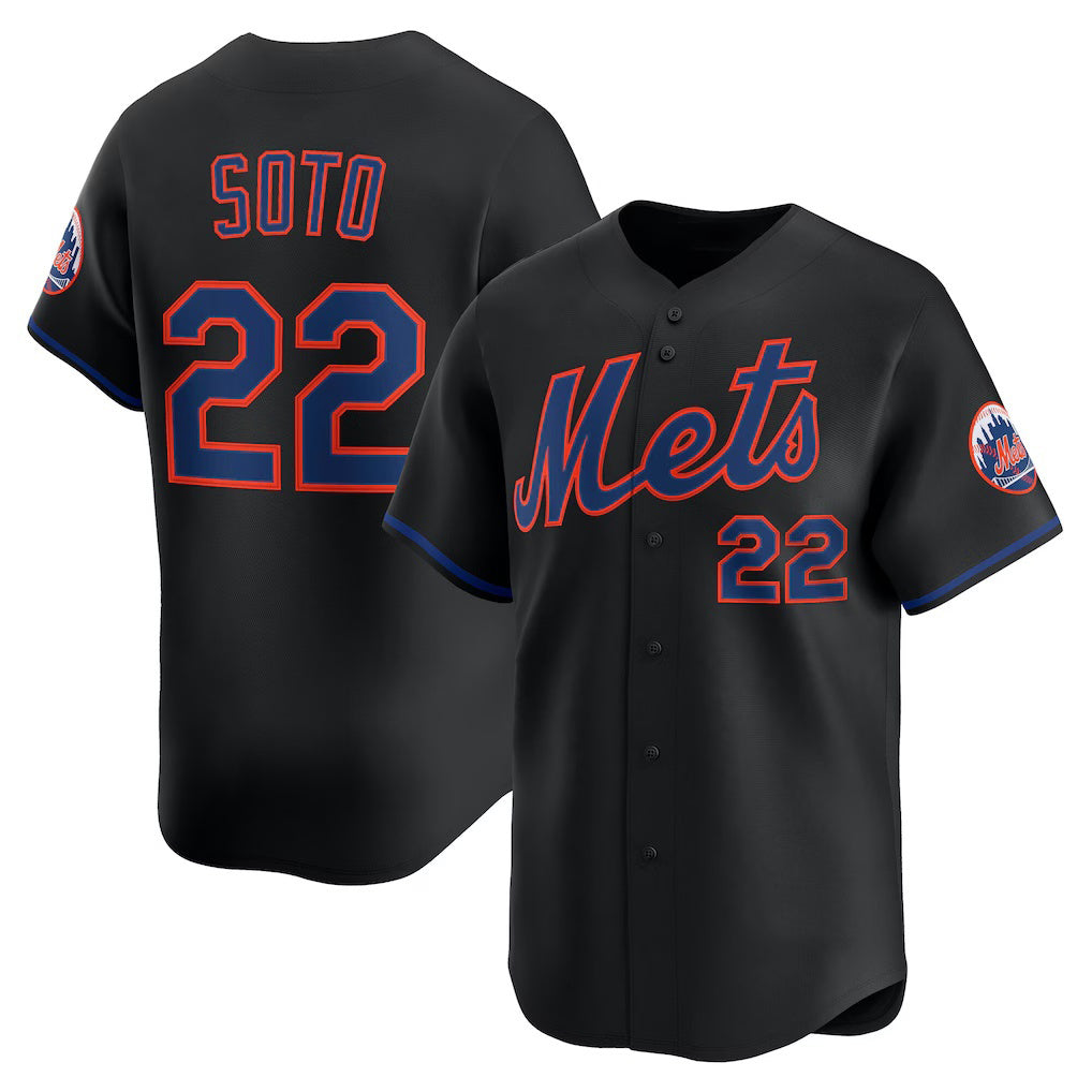 New York Mets #22 Juan Soto Black JEROMEN Alternate Limited Player Jersey