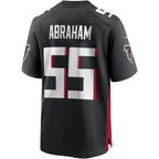 A.Falcons #55 John Abraham Black JEROMEN Game Retired Player Jersey
