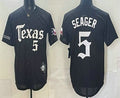 Texas Rangers #5 Corey Seager Black JEROMEN Gothic Mexico 2025 Vapor Premier Limited Jersey