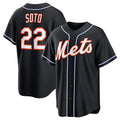 New York Mets #22 Juan Soto 2026 Black JEROMEN Out Stitched Jersey