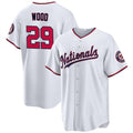 Washington Nationals #29 James Wood White JEROMEN 2024 Home Limited Stitched Jersey