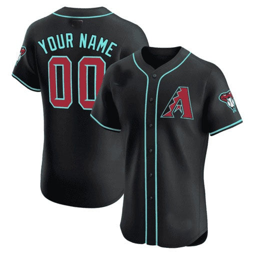 Custom Arizona Diamondbacks 2024 Flex Base Jersey ¨C Black JEROMEN
