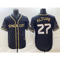 Houston Astros #27 Jose Altuve Black JEROMEN City Connect Cool Base Stitched Jersey