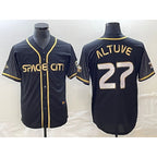 Houston Astros #27 Jose Altuve Black JEROMEN City Connect Cool Base Stitched Jersey