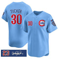 Chicago Cubs #30 Kyle Tucker Blue JEROMEN 'Ryne Sandberg Tribute' Vapor Limited V3 Stitched Jersey