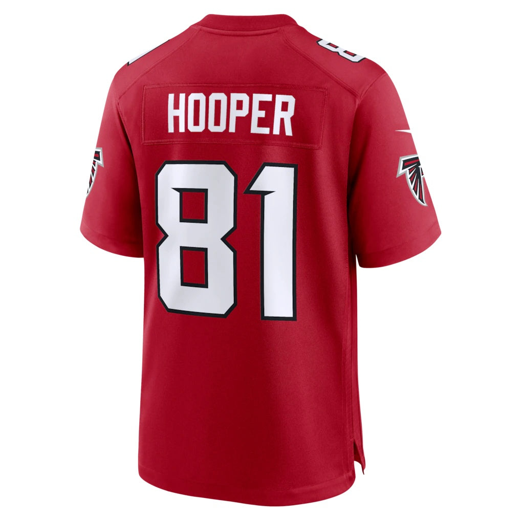 A.Falcons #81 Austin Hooper Red JEROMEN Team Game Jersey