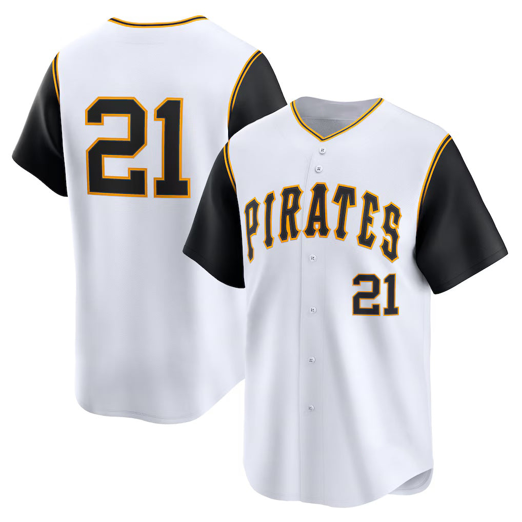 Pittsburgh Pirates #21 Roberto Clemente White JEROMEN Cooperstown Collection Limited Jersey