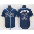 Tampa Bay Rays #56 Randy Arozarena Navy Blue JEROMEN Stitched Cool Base Jersey