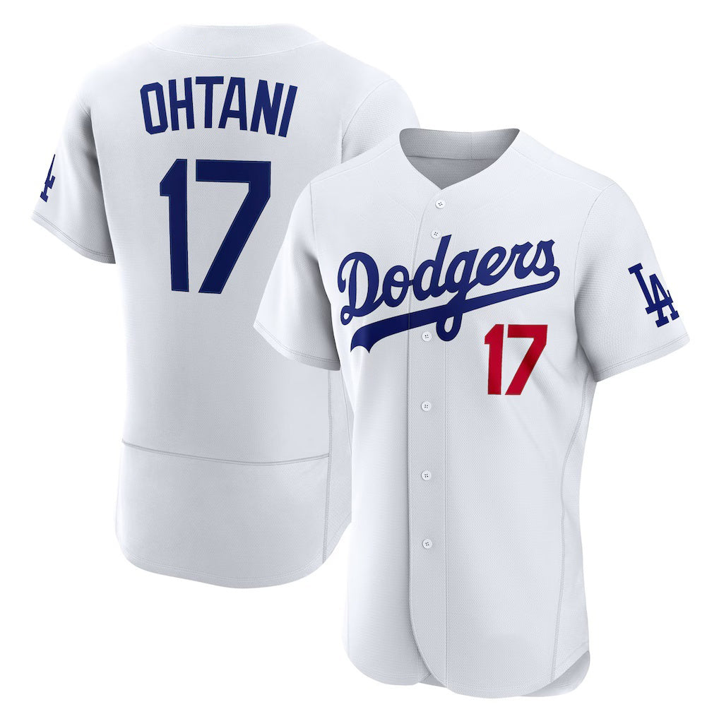Los Angeles Dodgers #17 Shohei Ohtani White JEROMEN Home Authentic Jersey