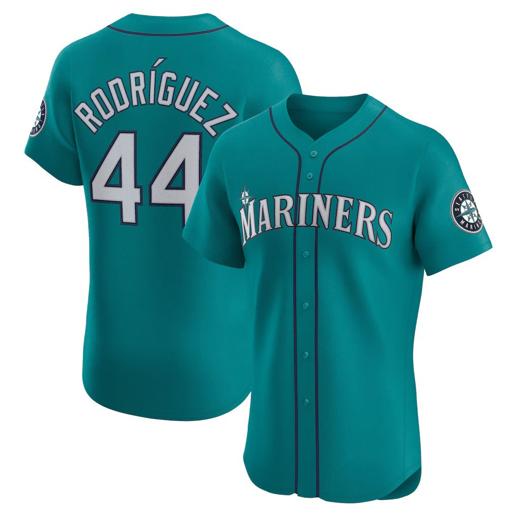 Seattle Mariners #44 Julio Rodr¨ªguez Teal JEROMEN Alternate Elite Jersey