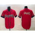Atlanta Braves Red JEROMEN Team Big Logo City Connect Cool Base Stitched Jersey