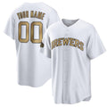 Custom Milwaukee Brewers Active Player White JEROMEN 2022 All-Star Cool Base Stitched Jersey