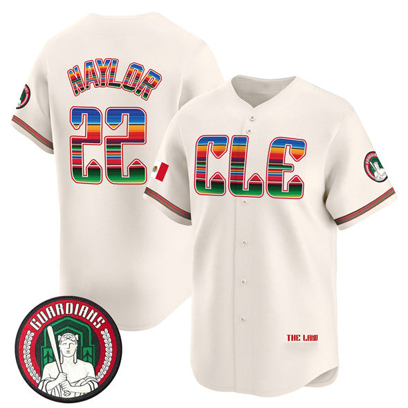 Cleveland Guardians #22 Josh Naylor Cream JEROMEN Mexico Vapor Premier Limited Stitched Jersey