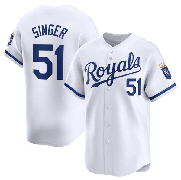 Kansas City Royals #51 Brady Singer White JEROMEN 2024 Home Stitched Jersey