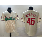 Philadelphia Phillies #45 Zack Wheeler Cream JEROMEN Phanatic Limited Stitched Jersey