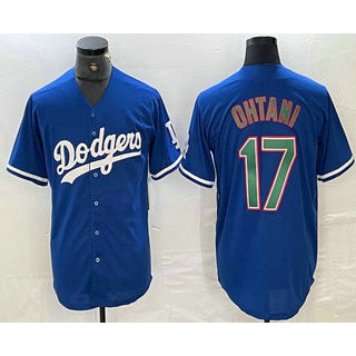 Los Angeles Dodgers #17 Shohei Ohtani Blue Green JEROMEN Stitched Cool Base Jerseys