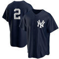 New York Yankees #2 Derek Jeter Navy JEROMEN Alternate Replica Player Jersey