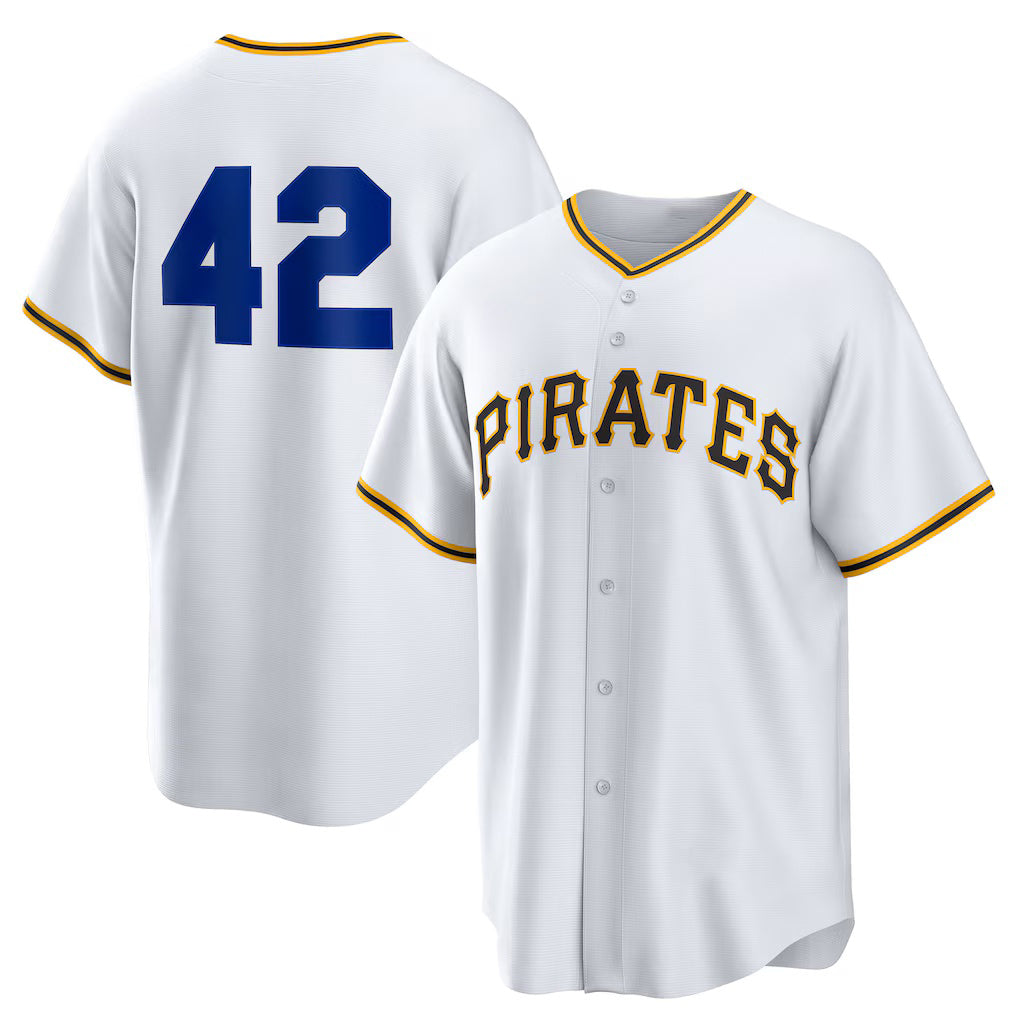 Pittsburgh Pirates #42 Jackie Robinson White JEROMEN Home 2025 Day Replica Jersey