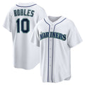 Seattle Mariners #10 Victor Robles White JEROMEN Home Replica Jersey