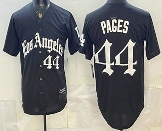 Los Angeles Dodgers #44 Andy Pages Black JEROMEN Gothic Edition Vapor Premier Limited Stitched Jersey