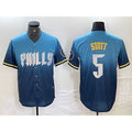 Philadelphia Phillies #5 Bryson Stott Blue JEROMEN 2024 City Cool Base Stitched Jersey