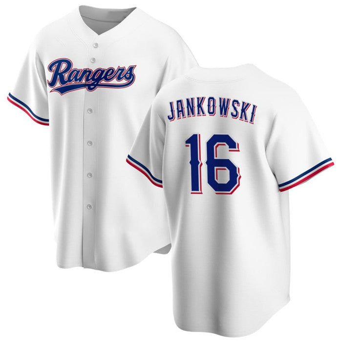 Texas Rangers #16 Travis Jankowski White JEROMEN Cool Base Stitched Jersey