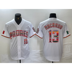 San Diego Padres #13 Manny Machado Mexico White JEROMEN Cool Base Stitched Jersey