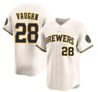 Milwaukee Brewers #28 Andrew Vaughn Cream JEROMEN Limited Stitched Jersey