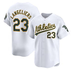 Oakland Athletics #23 Shea Langeliers White JEROMEN Home Limited Stitched Jersey