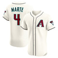 Arizona Diamondbacks #4 Ketel Marte Cream JEROMEN Home Elite Jersey