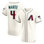 Arizona Diamondbacks #4 Ketel Marte Cream JEROMEN Home Elite Jersey