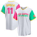 San Diego Padres #11 Yu Darvish White JEROMEN City Connect Replica Player Jersey