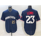 Minnesota Twins #23 Royce Lewis Number 2023 Navy Blue JEROMEN Cool Base Stitched Jerseys
