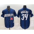 Detroit Tigers #34 Jake Rogers 2024 Navy JEROMEN City Connect Cool Base Limited Stitched Jerseys