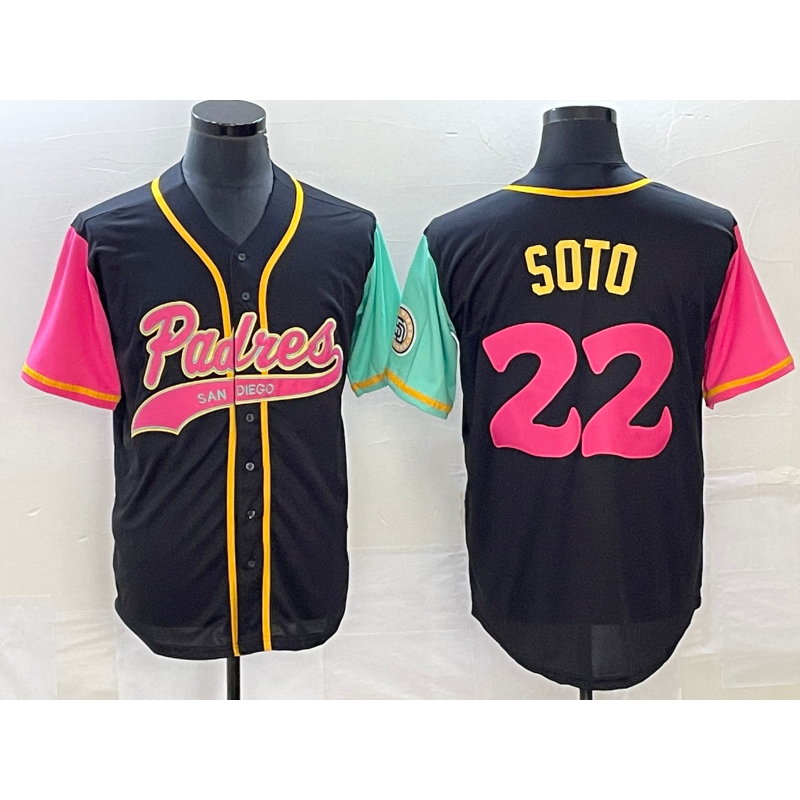San Diego Padres #22 Juan Soto Black JEROMEN NEW 2023 City Connect Cool Base Stitched Jersey