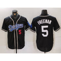 Los Angeles Dodgers #5 Freddie Freeman Number Black JEROMEN Cool Base With Patch Stitched Jersey 2
