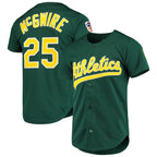 Oakland Athletics #25 Mark McGwire Mitchell & Ness Green JEROMEN 1997 Cooperstown Collection Authentic Jersey
