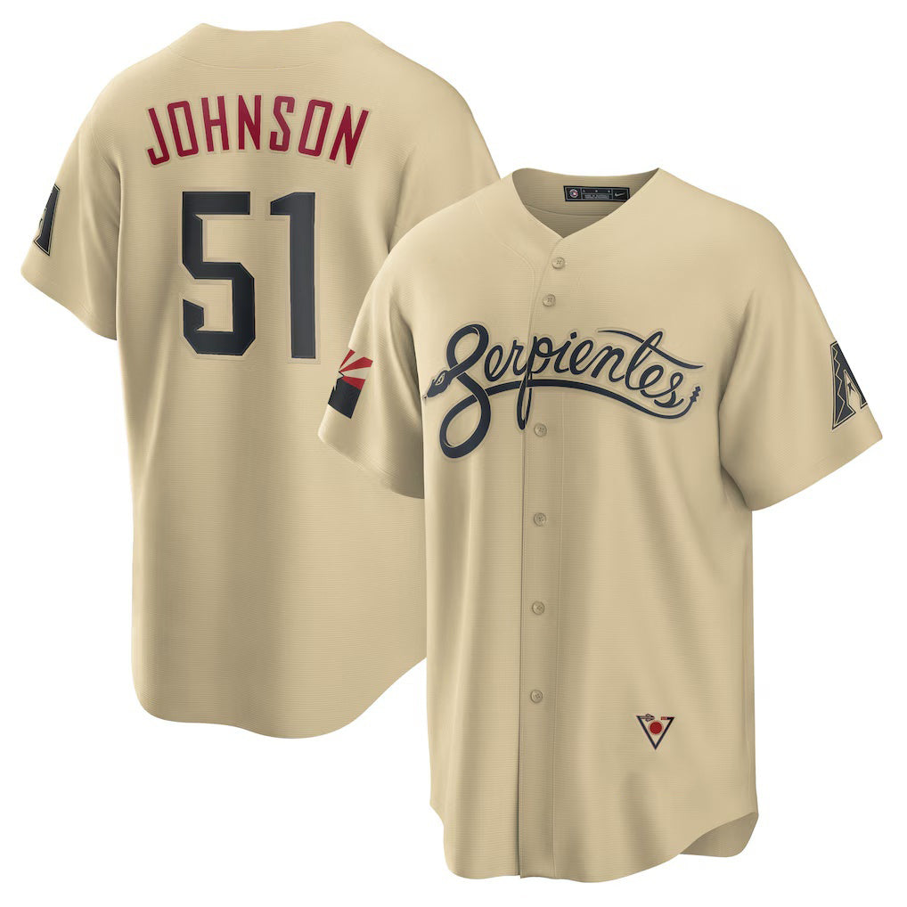 Arizona Diamondbacks #51 Randy Johnson Gold JEROMEN Sand City Connect Replica Player Jersey