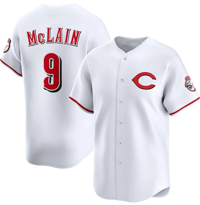 Cincinnati Reds #9 Matt McLain White JEROMEN 2025 Home Limited Stitched Jersey