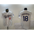 Los Angeles Dodgers #18 Yoshinobu Yamamoto White Gold JEROMEN Home Limited Stitched Jerseys