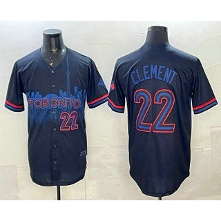Toronto Blue Jays #22 Ernie Clement Black JEROMEN City Limited Jersey