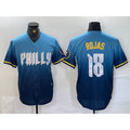 Philadelphia Phillies #18 Johan Rojas Blue JEROMEN 2024 City Connect Limited Stitched Jersey