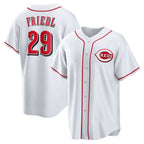 Cincinnati Reds #29 TJ Friedl White JEROMEN Home Replica Jersey